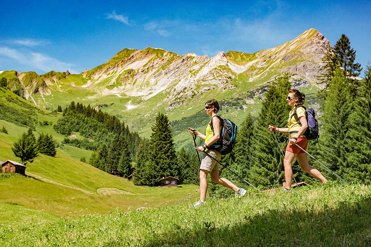 wandern in den Bergen